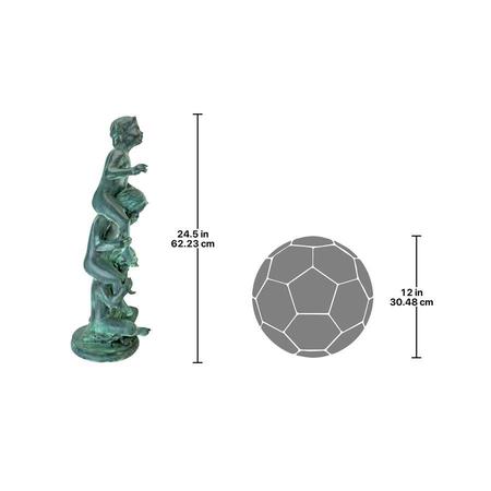 Design Toscano Child's Play Stacked Children Spitting Cast Bronze Statue: Medium SU2006